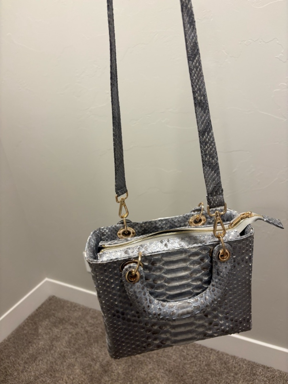 Luxury Genuine Python Tote-Exotic Python - Picture 8 of 8